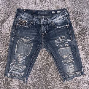 Distressed miss me jean shorts